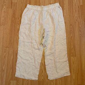 H&M Beige Linen Trousers